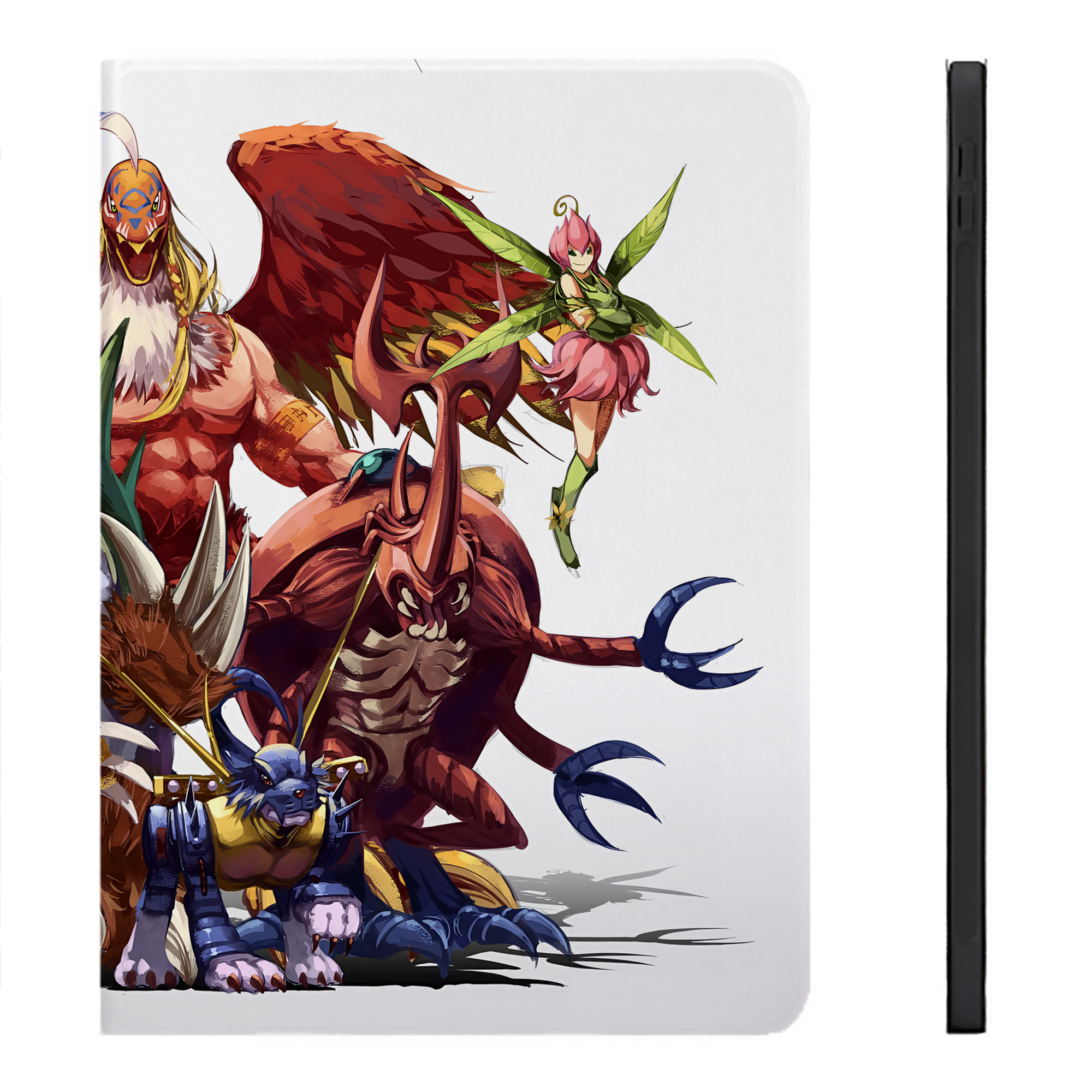 （画像用） Digimon デジタルモンスター/デジモン IPadケース ペンホルダー付き ブックスタイルデザイン